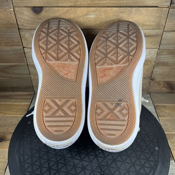 Converse Move Hi Women Size 5 Beach Stone Lightweight Platform Lace Up Sneakers - Picture 9 of 10